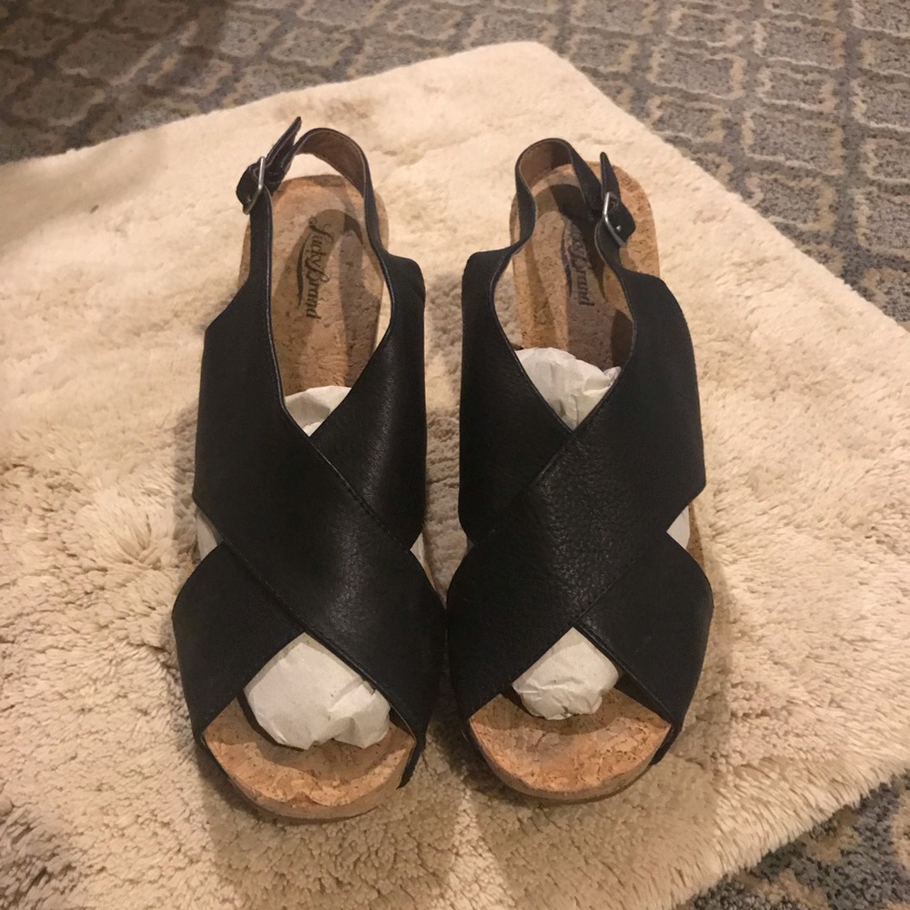 Cork wedge sandals